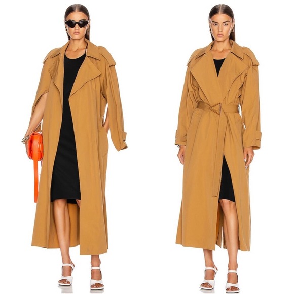 Bottega Veneta Jackets & Blazers - NWT BOTTEGA VENETA Compact Cotton Belted Trench Coat In Camel Size 6